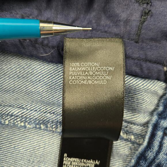 Liverpool Bell Snap Sleeve Beckett Blue Denim Jean Jacket size Medium - Picture 13 of 16